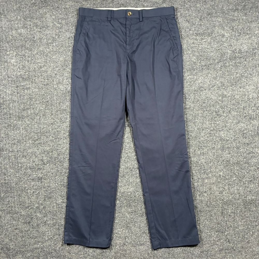 TailorByrd Collection Mens Pants 34x32 Navy Flat Front Casual Stretch